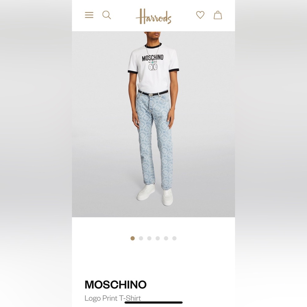 MOSCHINO White Double Smiley T-Shirt - Picture 2 of 15
